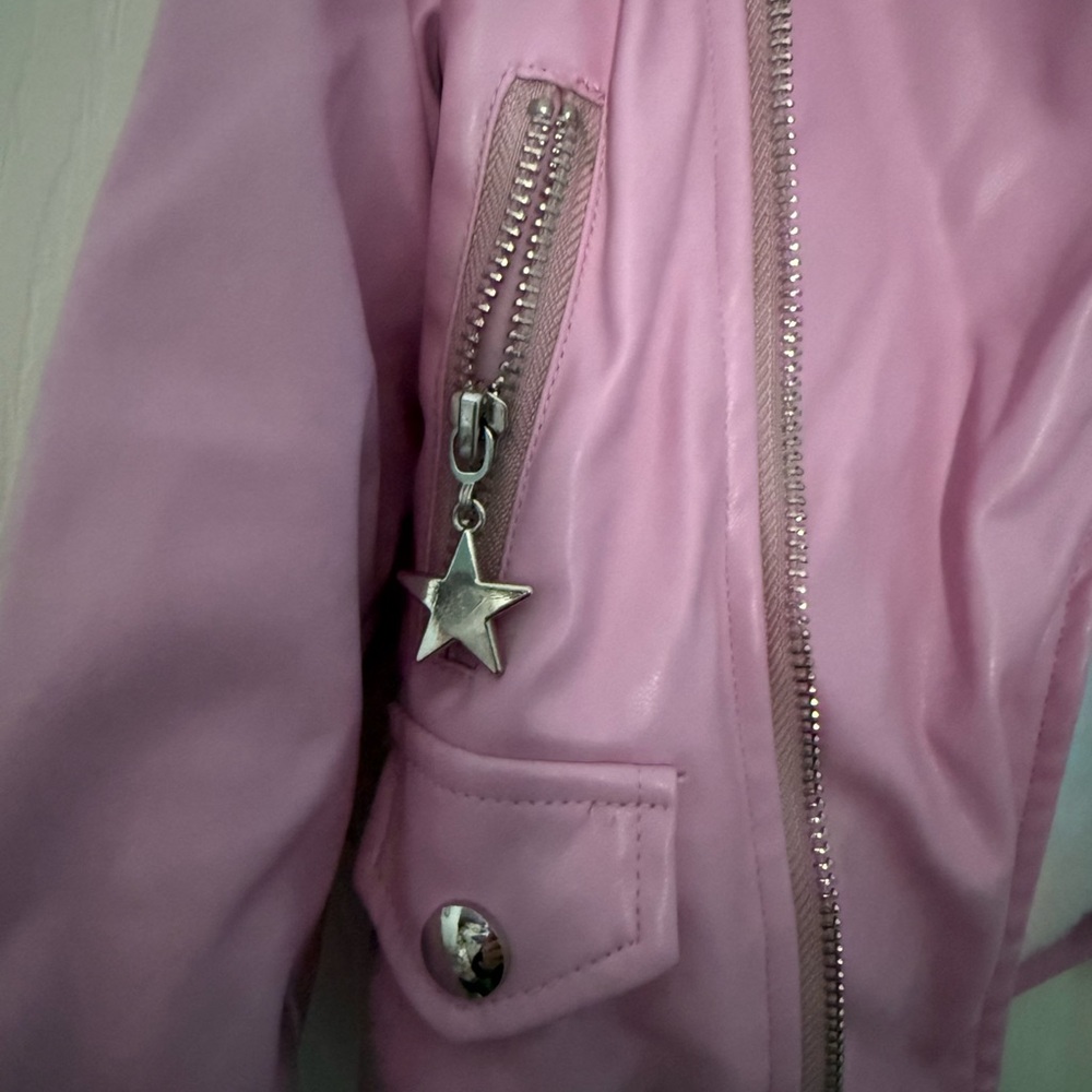 Lola + The Boys Pink Jacket with Rainbow and Pearls - Picture 9 of 10